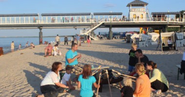 stockbrot am strand